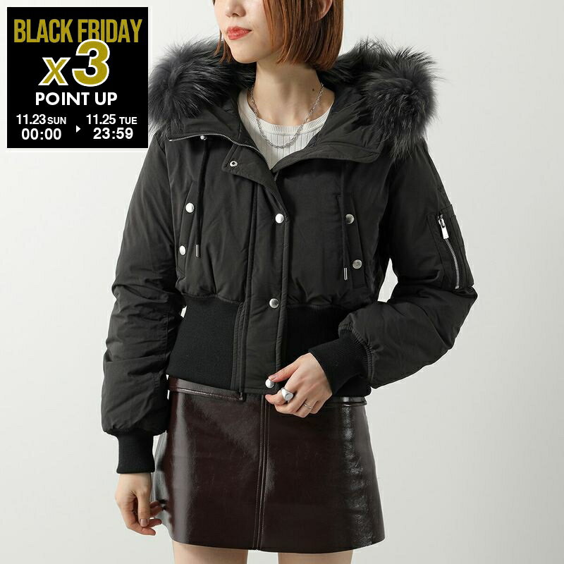 TATRAS タトラス ダウンジャケット PERILLA ペリッラ LJXA0078014668 レディース フード付き ラクーンファー付き BLACK