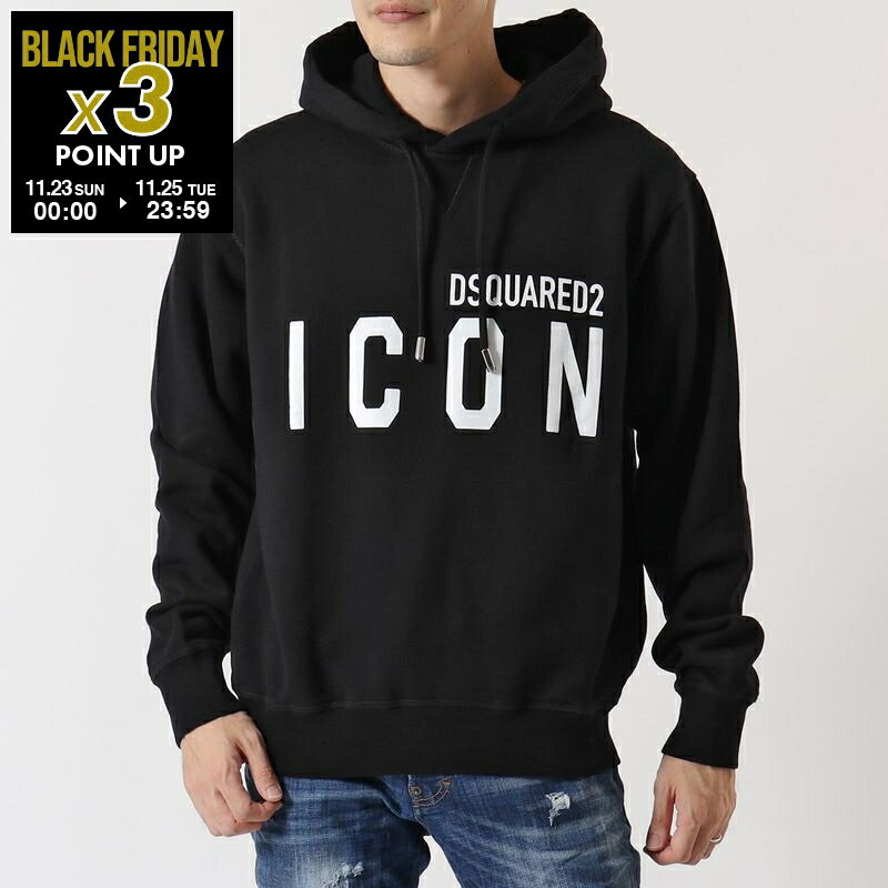 -LΤߡDSQUARED2 ǥ ѡ Icon Hooded Sweatshirt S79GU0003 S25516  ...