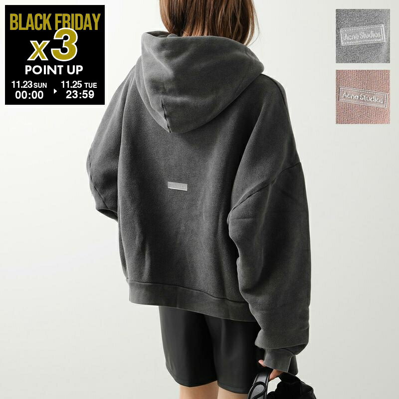 Acne Studios アクネストゥディオズ パーカー CI0138 FN-UX-SWEA000019 レディース ガーメントダイ プルオーバー 長袖 スウェット カラー4色のサムネイル