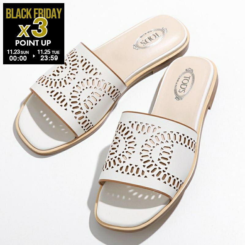 TODS トッズ サンダル KATE ケイト XXW70K0IB20MID レディース レザー フラット 靴 B013/MID-YOGURT