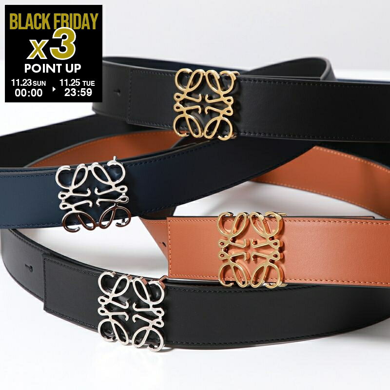 LOEWE ロエベ ベルト ANAGRAM BELT 515.01.010 E619238X12 レディース アナグラム リバーシブル レザー バックル カラー6色
