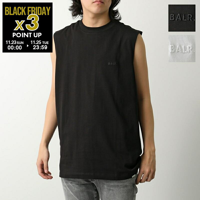 BALR. ボーラー タンクトップ Logo Oversized Tanktop B1113.1004 メンズ ノースリーブ コットン クルーネック ロゴ刺繍 カラー2色