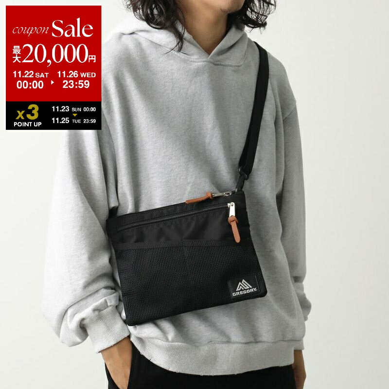 【ブラックフライデー・11/22～26限定・最大2万円OFFクーポン】GREGORY グレゴリー ショルダーバッグ CLASSIC SACOCHE M クラシックサコッシュ 109457 1041 メンズ ナイロン ポーチ 1.5L ロゴ 鞄 BLACK【dc_kikaku】