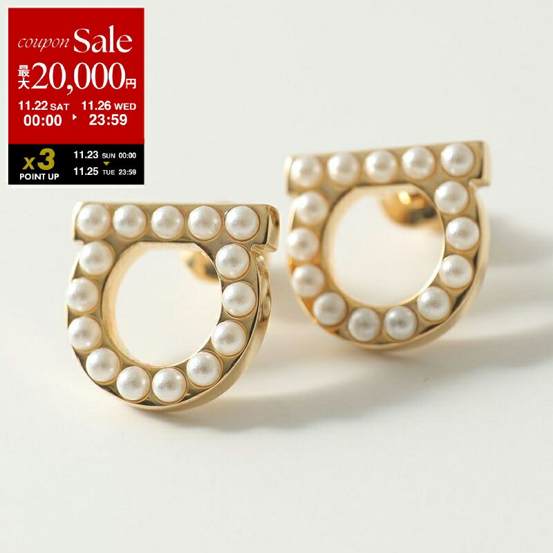 【ブラックフライデー・11/22～26限定・最大2万円OFFクーポン】FERRAGAMO フェラガモ ピアス 76 0125 レディース アイコンモチーフ パール アクセサリー 001 【dc_kikaku】のサムネイル