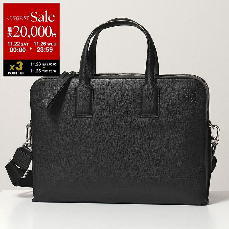 【ブラックフライデー・11/22～26限定・最大2万円OFFクーポン】LOEWE ロエベ ブリーフケース GOYA THIN BRIEFCA ゴヤ シン 337.12.P57 メンズ レザー ビジネスバッグ 鞄 1100/BLACK 【dc_kikaku】