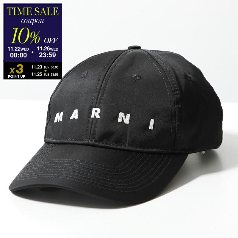 【ブラックフライデー・11/26-23:59迄10％OFFクーポン】MARNI マルニ ベースボールキャップ CLZC0108SU..