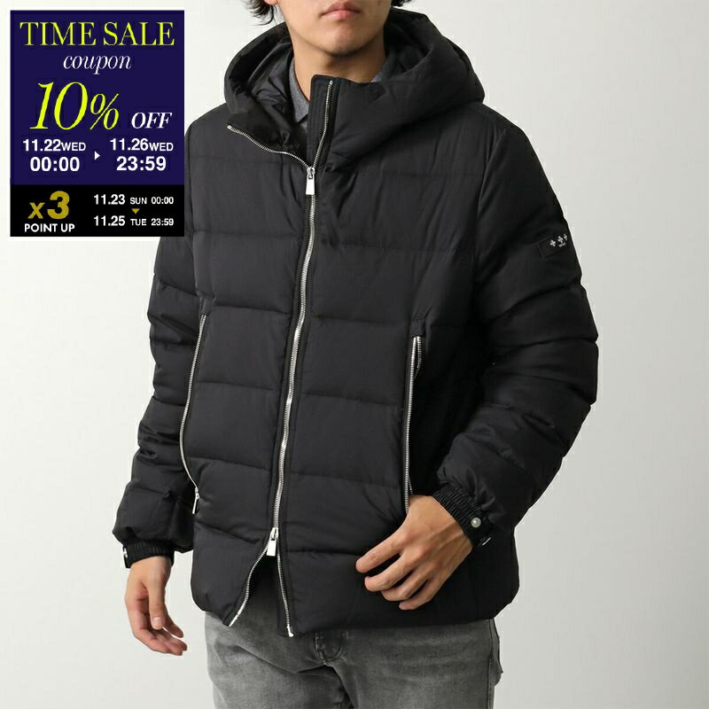 【ブラックフライデー・11/26-23:59迄10％OFFクーポン】TATRAS タトラス ダウンジャケット CIZIO シツィオ MJXA0017013588 メンズ ナイロン フード フーディー ショート丈 BLACK【cp_ten】