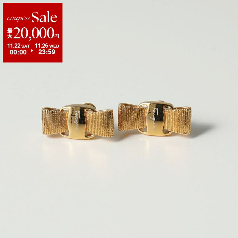 【ブラックフライデー・11/22～26限定・最大2万円OFFクーポン】FERRAGAMO フェラガモ ピアス ヴィラリボン 76 0546 レディース アクセサリー 001/ORO【dc_kikaku】のサムネイル