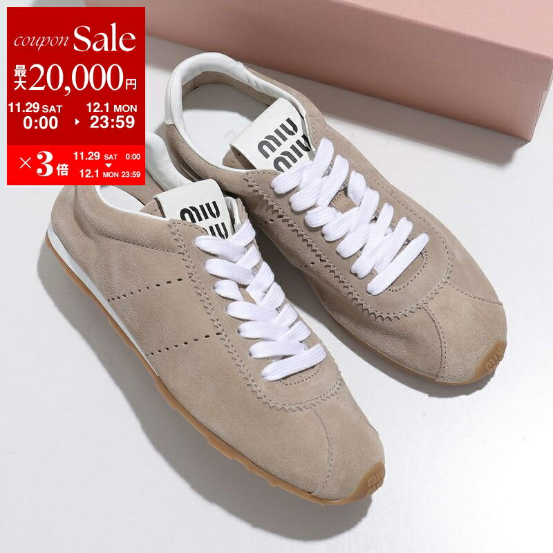 【最大2万円OFFクーポン対象・11/29～12/1限定】MIUMIU ミュウミュウ スニーカー プリューム 5E114E 054 レディース スエード ローカ