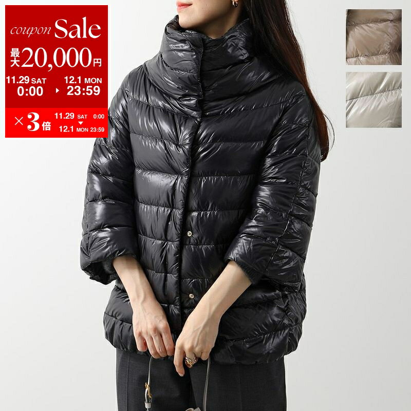 【最大2万円OFFクーポン対象・11/29～12/1限定】HERNO ICONICO ヘルノ イコニコ ダウンジャケット AMINTA アミンタ PI0043DIC 12017 12017Z レディース 七分袖 ナイロン ハイネック ブルゾン カラー3色 PI0043DIC12017Z9300のサムネイル