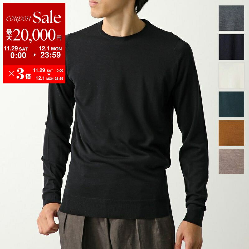 【最大2万円OFFクーポン対象・11/29～12/1限定】JOHN SMEDLEY ジョンスメドレー ニットトップス LUNDY STANDARD FIT メンズ メリノウール クルーネック セーター ハイゲージ 無地 カラー7色