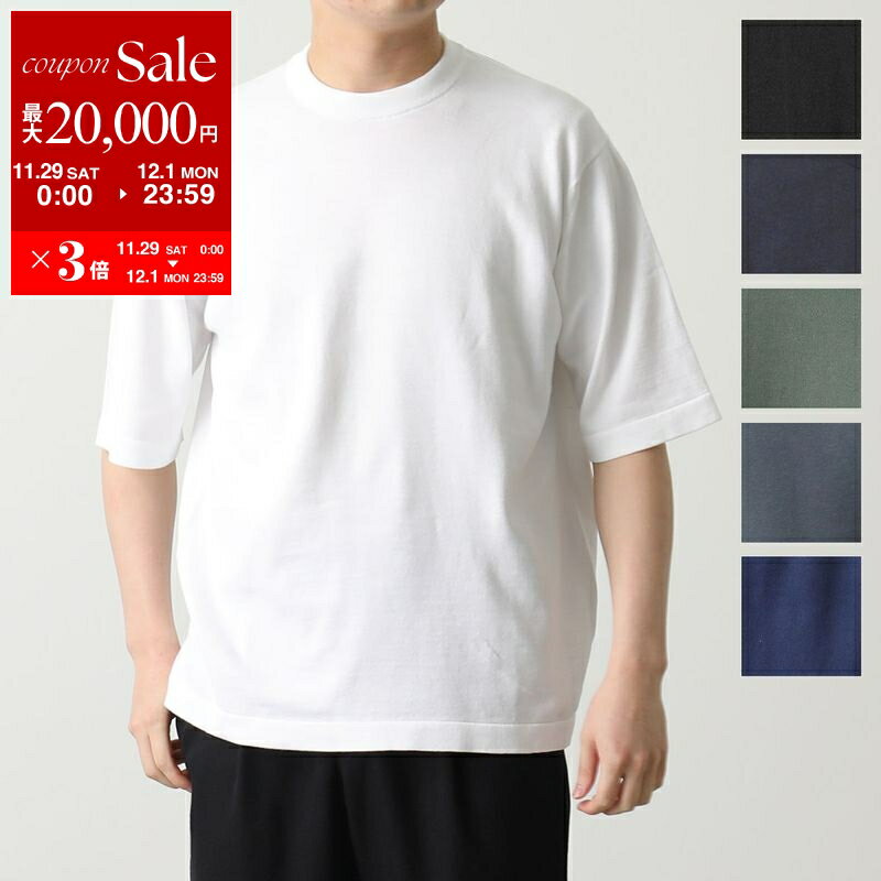 【最大2万円OFFクーポン対象・11/29～12/1限定】JOHN SMEDLEY ジョンスメドレー ニット TINDALL ティンドール 24G メンズ クルーネック 半袖 コットンニット シーアイランドコットン カラー6色