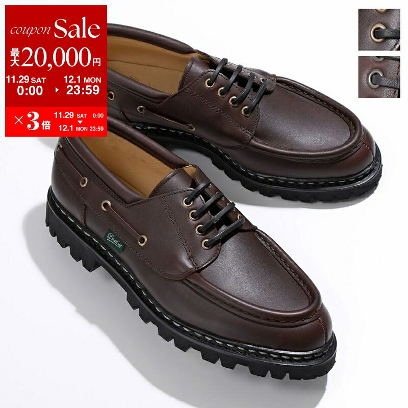 【最大2万円OFFクーポン対象・11/29～12/1限定】Paraboot パラブーツ モカシンシューズ CHIMEY シメイ 200816 メンズ レースアップ レザー 靴 EBONY