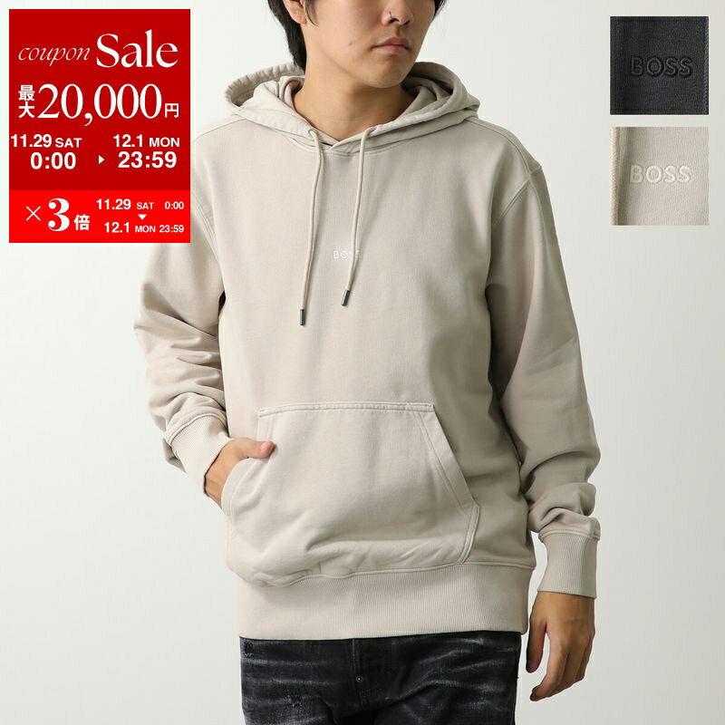 【最大2万円OFFクーポン対象・11/29～12/1限定】HUGO BOSS ORANGE ヒューゴボス オレンジ パーカー 50521489 メンズ プルオーバー フーディ スウェット コットン 長袖 ロゴ 刺繍 カラー2色