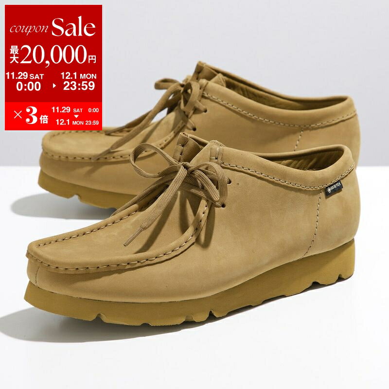 【最大2万円OFFクーポン対象・11/29～12/1限定】Clarks クラークス モカシン 26177731 WallabeeGTX ワラビー ゴアテックス メンズ GORE-TEX レースアップ ヌバック ローカット シューズ 靴 Oakmoss