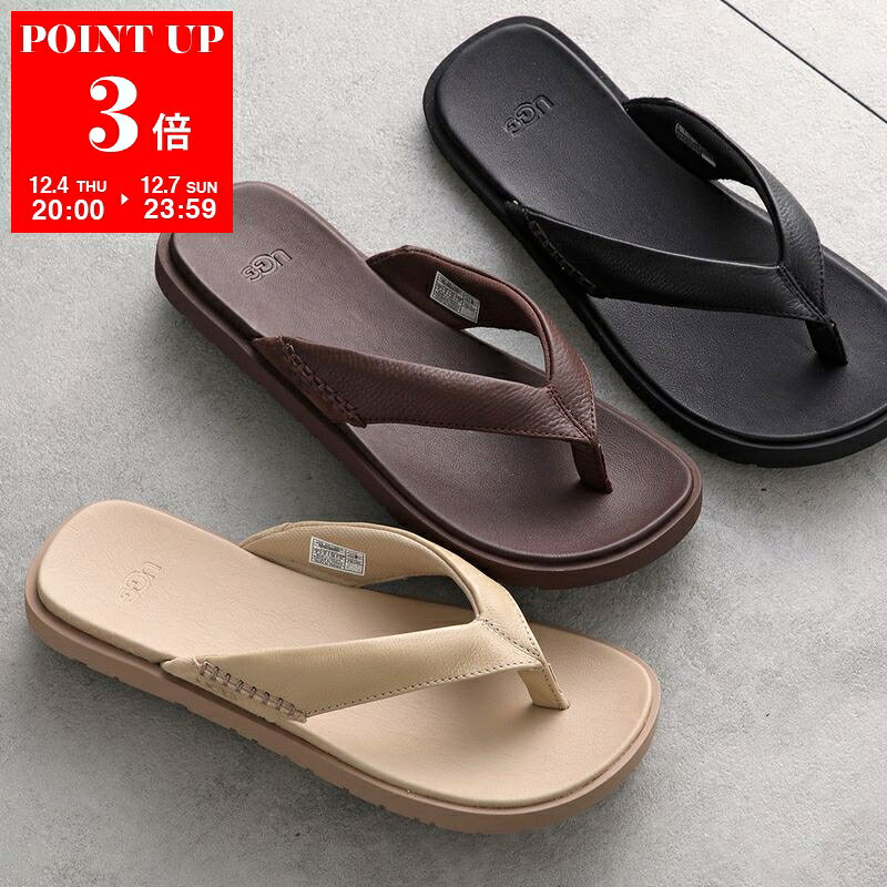 UGG アグ トングサンダル Seaside II Flip シーサイド フリップ 1166610 メンズ レザー ロゴ シューズ 靴 カラー3色