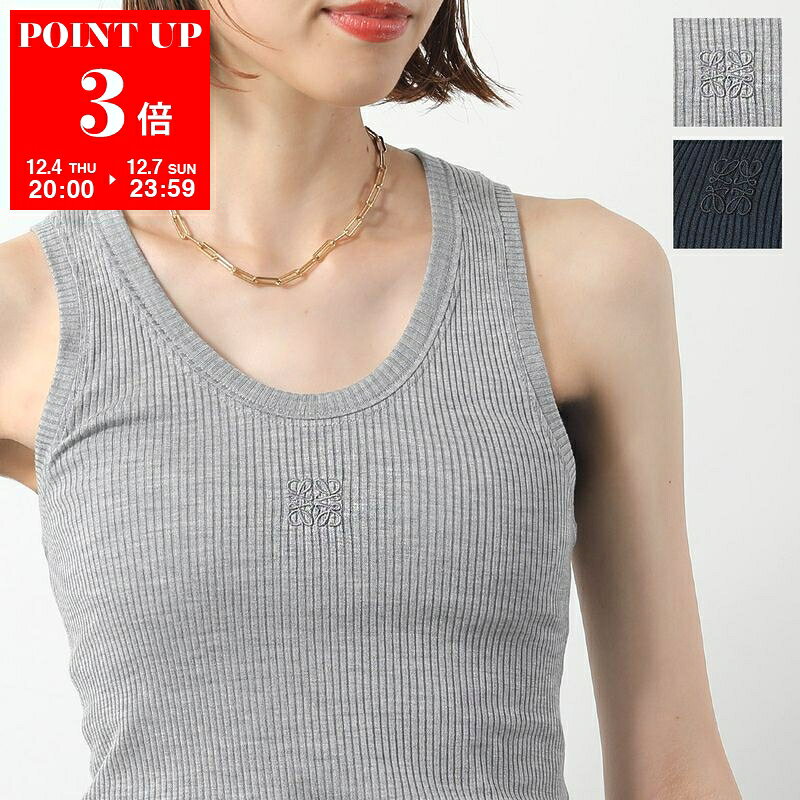 LOEWE ロエベ ノースリーブ S540Y23X30 S540Y23X49 レディース タンクトップ アナグラム ロゴ刺繍 リブ..