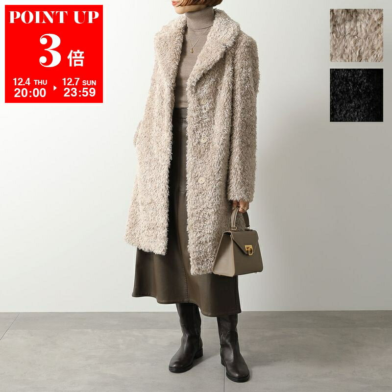 HERNO ヘルノ エコファーコート GC000503D 12421 レディース ロング フェイクファー ボア ムートン カラー2色のサムネイル