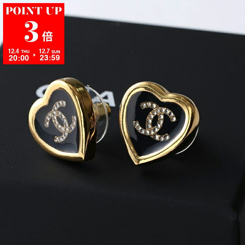CHANEL シャネル ピアス ABG311 B21880 レディース ハート レジン メタル ココマーク CCマーク ラインストーン装飾 ロゴ アクセサリー U3496のサムネイル
