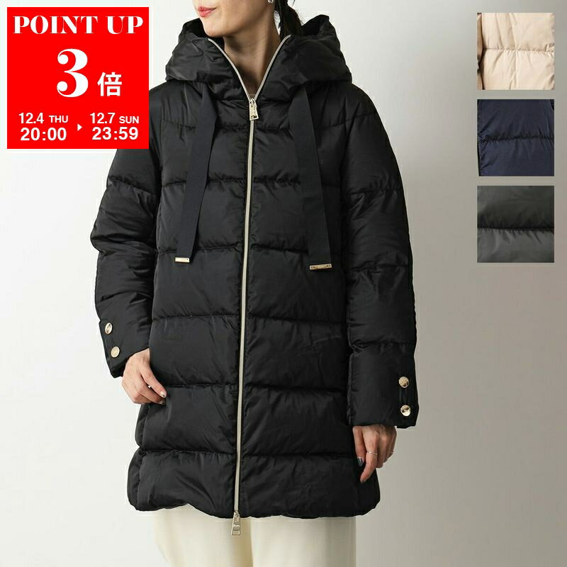 HERNO ヘルノ ダウンコート PI1304D 12170Z レディース Aライン フード付き グログランリボン 袖ボタン POLAR-TECH ポーラテック カラー4色 PI1304D12170Z9300のサムネイル