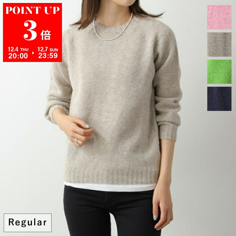 Harley of Scotland ハーレーオブスコットランド ニットセーター Crew Neck Sweater L2474/7 レディース ウール クルーネック 丸首 長袖 カラー12色