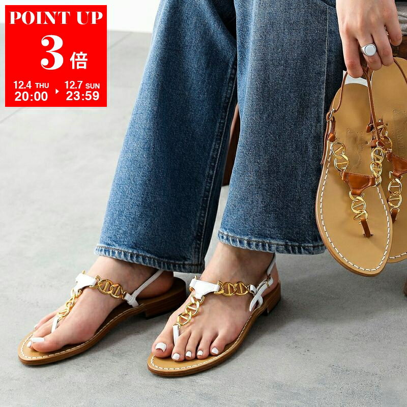 CANFORA カンフォラ トングサンダル CAROLINE レディース レザー チェーン ストラップ シューズ 靴 カ..