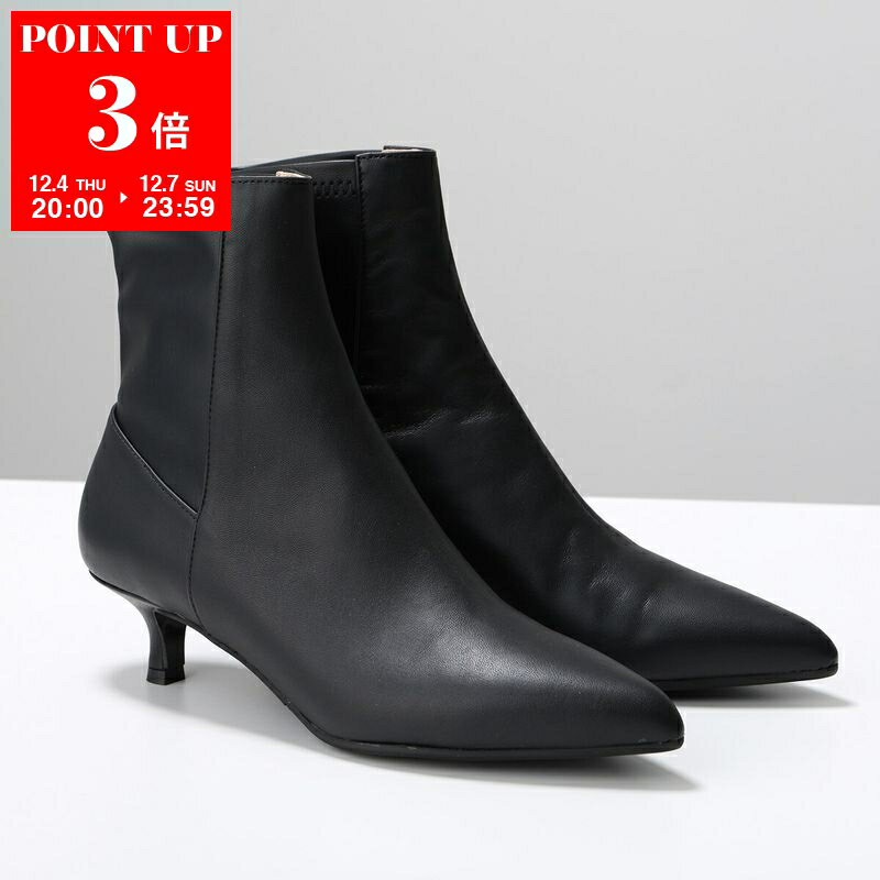 FABIO RUSCONI ファビオルスコーニ ショートブーツ I 2400 NAPPA レディース レザー ストレッチ ポインテッドトゥ シューズ 靴 NERO