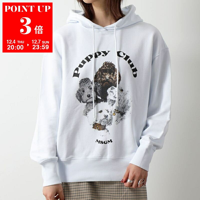 MSGM エムエスジーエム フーディー 3541MDM161 レディース スウェット プルオーバー パーカー ロゴ ド..