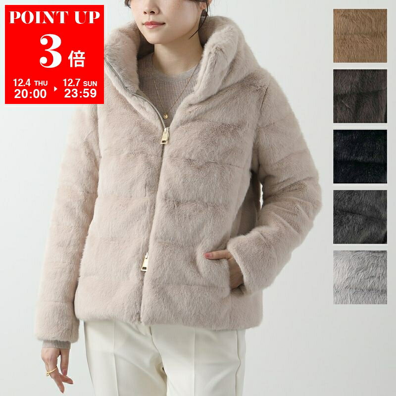 HERNO ヘルノ ダウンジャケット PI001935D 12630 レディース フェイクファー ハイネック カラー6色 PI001935D126309300のサムネイル