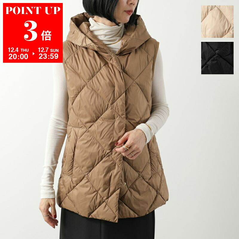 WEEKEND MAX MARA ウィークエンド マックスマーラ ダウンベスト FRUTTO フルット レディース キルティング フーテッド ジレ アイコンパッチ 軽量 カラー3色のサムネイル