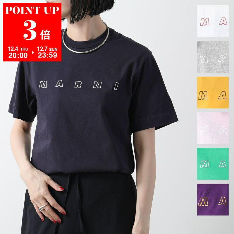 MARNI KIDS マルニ キッズ Tシャツ M01466 M00RF レディース ガールズ 半袖 カットソー ロゴT コットン クルーネック カラー7色