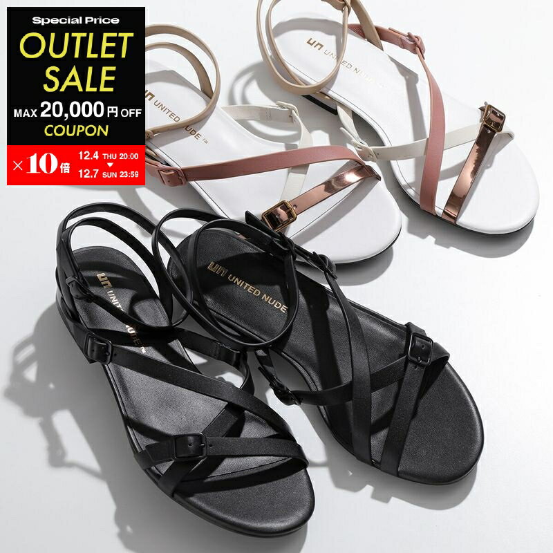 【2,000円OFFクーポン対象・12/4-20時～】UNITED NUDE ユナイテッドヌード サンダル SIA Strappy Lo レディース ストラップ ローヒール シューズ 靴 カラー2色【po_jyuuu】【outlet】