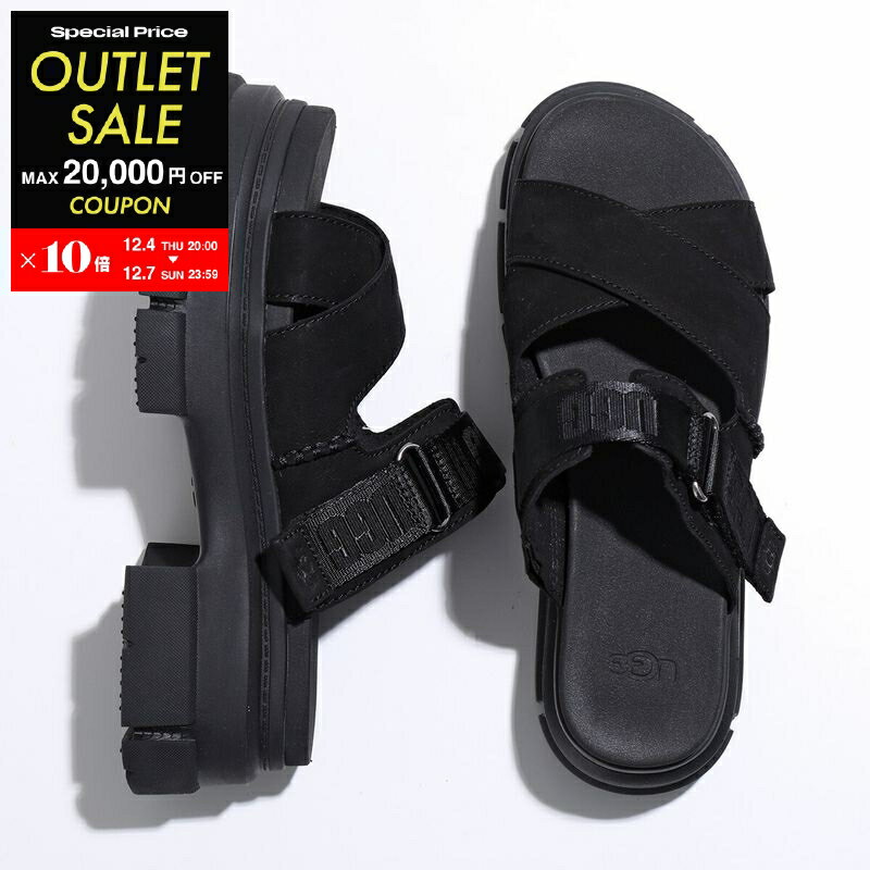 【2,000円OFFクーポン対象・12/4-20時～】UGG アグ サンダル ASHTON SLIDE アシュトン スライド 1136765 レディース ジャガードロゴ ヌバック 厚底 シューズ 靴 カラー3色【po_jyuuu】【outlet】