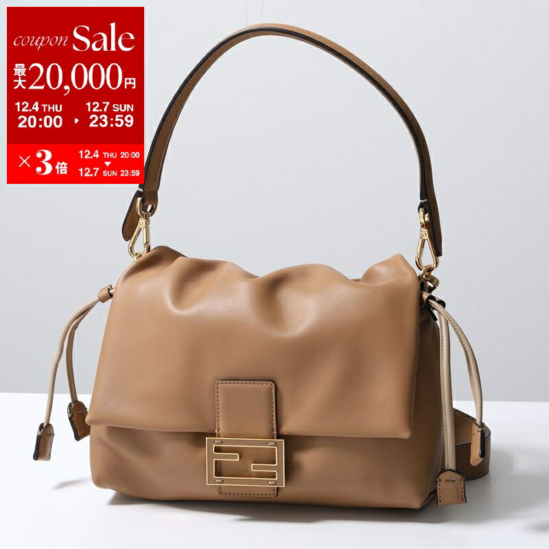 【最大2万円OFFクーポン対象・12/4-20時～】FENDI フェンディ ショルダーバッグ MAMMA BAGUETTE MEDIUM マンマバゲット ミディアム 8BR833 AQ0D レディース レザー FFロゴ 鞄 F19P8/CAPPUCCINO+GOLD【dc_kikaku】