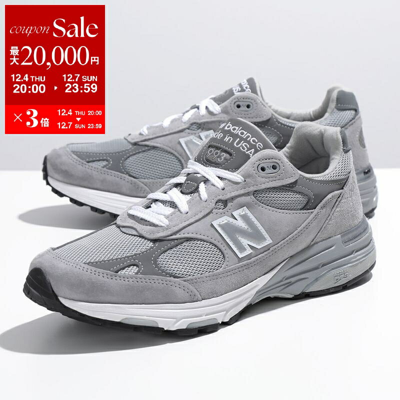 【最大2万円OFFクーポン対象・12/4-20時～】New Balance ニューバランス スニーカー MR993GL メンズ スウェード×メッシュ ワイズD MADE IN USA Nロゴ シューズ 靴 GREY【dc_kikaku】