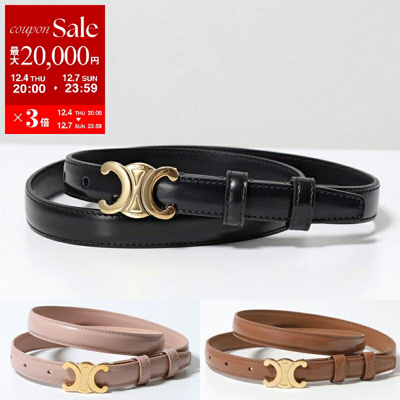 【最大2万円OFFクーポン対象・12/4-20時～】CELINE セリーヌ ベルト Triompheトリオンフ 45AX63A01.38NO 45AX63A01.18BU 45AX63A01.03PH レディース スモール 18MM レザー スムースカーフスキン メタルロゴ カラー3色【dc_kikaku】のサムネイル