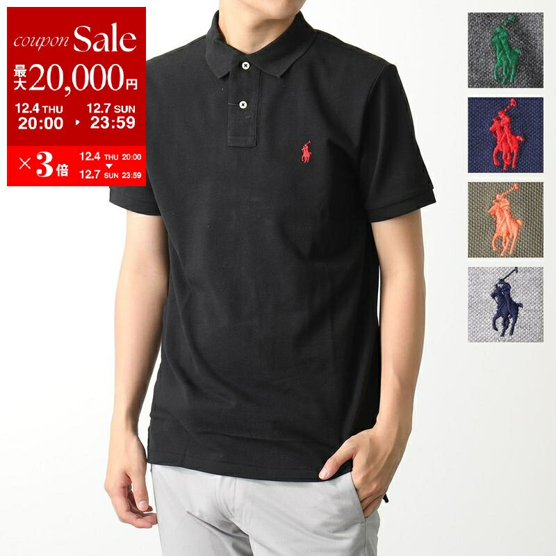【最大2万円OFFクーポン対象・12/4-20時～】POLO Ralph Lauren ラルフローレン ポロシャツ 710782592 メンズ 半袖 ポニー ロゴ 刺繍 コットン カスタムスリムフィット カラー5色【dc_kikaku】