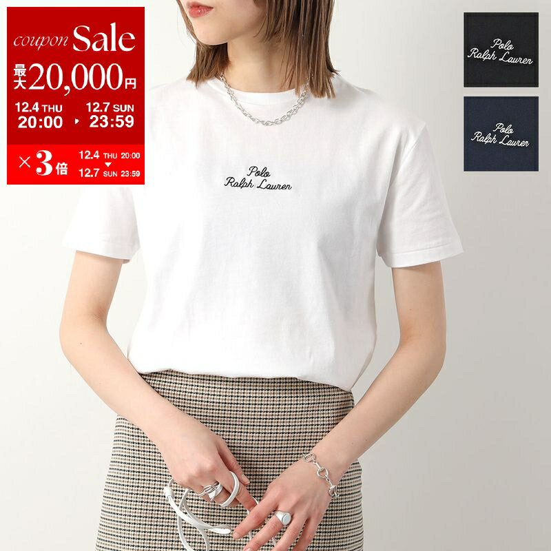 【最大2万円OFFクーポン対象・12/4-20時～】Polo Ralph Lauren ポロ ラルフローレン Tシャツ 710936585 レディース 半袖 クルーネック カットソー コットン ロゴ 刺繍 ロゴT カラー3色【dc_kikaku】