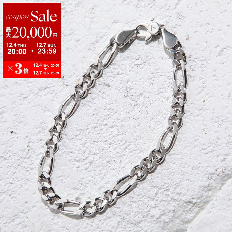 【最大2万円OFFクーポン対象・12/4-20時～】TOMWOOD トムウッド ブレスレット Bo Bracelet Thick 101270 ボー ブレスレット シック メンズ フィガロチェーン アクセサリー シルバー【dc_kikaku】