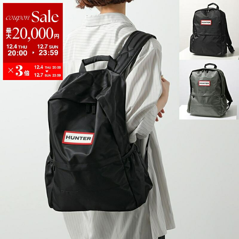 【最大2万円OFFクーポン対象・12/4-20時～】HUNTER ハンター バックパック オリジナル ナイロン UBB6028KBM レディース リュック デイパック 耐水性 ロゴ 鞄 カラー2色【dc_kikaku】