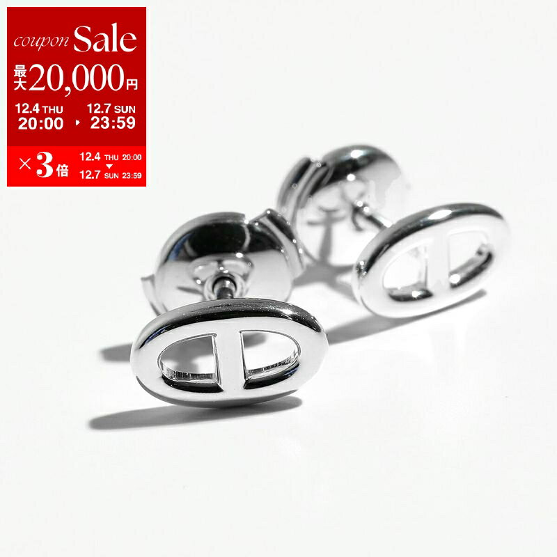HERMES エルメス ピアス シェーヌダンクル ファランドール Chaine dAncre TPM FARANDOLE H113502B レディース ミニ スタッド silver925 ロゴ シルバー【dc_kikaku】のサムネイル