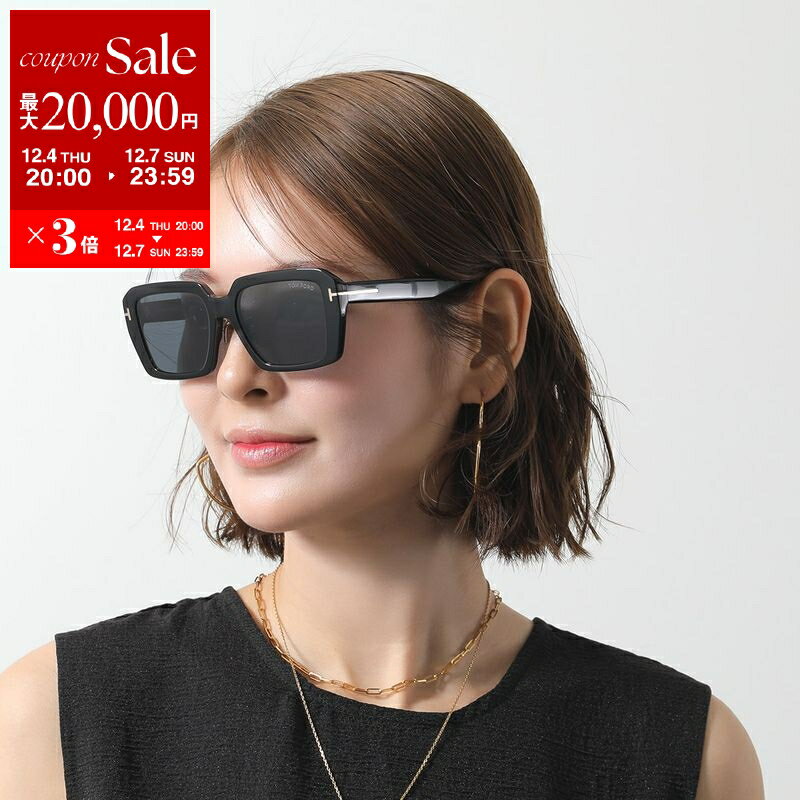 TOM FORD トムフォード サングラス TF1164-K FT1164-K レディース スクエア型 セルフレーム フルリム クリングスタイプ アジアンフィット 01A【dc_kikaku】