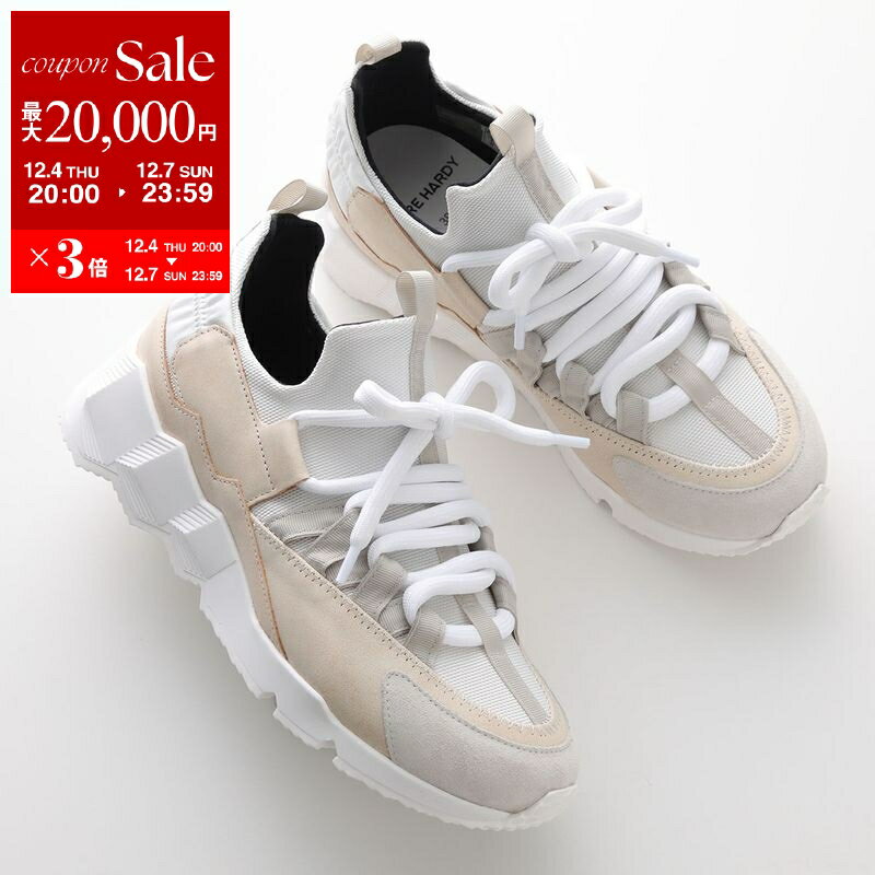 楽天インポートセレクトmusee【最大2万円OFFクーポン対象・12/4-20時～】PIERRE HARDY ピエールアルディ スニーカー TREK COMET トレックコメット NS04Z レディース キャンバス レザー シューズ 靴 CALF-CANVAS_MULTI-WHITE【dc_kikaku】