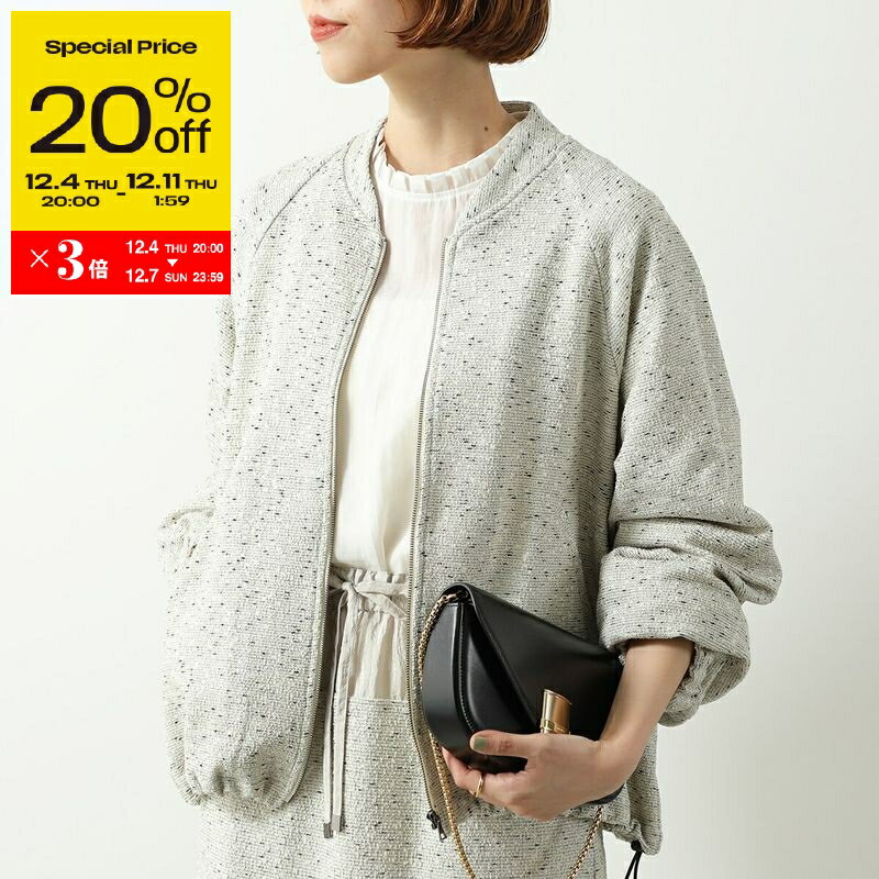 【スーパーSALE20％OFF・12/4-20時〜】Munich ミューニック ブルゾン MN252B38 レディース ツイード ジャケット セットアップ可能 o.wht【ss_twen】