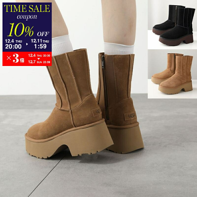 【10％OFFクーポン対象・12/4-20時～】UGG アグ ショートブーツ CLASSIC TWIN SEAM NEW HEIGHTS クラシック ツイン シーム ニュー ハイツ 1158313 レディース シューズ 靴 カラー2色【cp_ten】