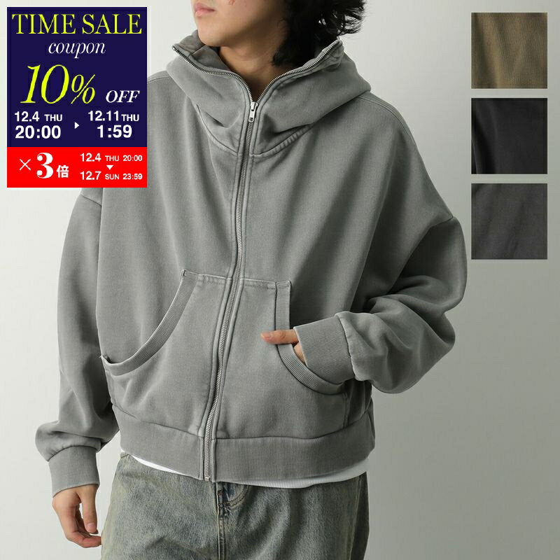 ENTIRE STUDIOS エンタイアスタジオ パーカー FULL ZIP ES2106 メンズ ジップアップ スウェット フーディ コットン 長袖 オーバーサイズ カラー4色【cp_ten】