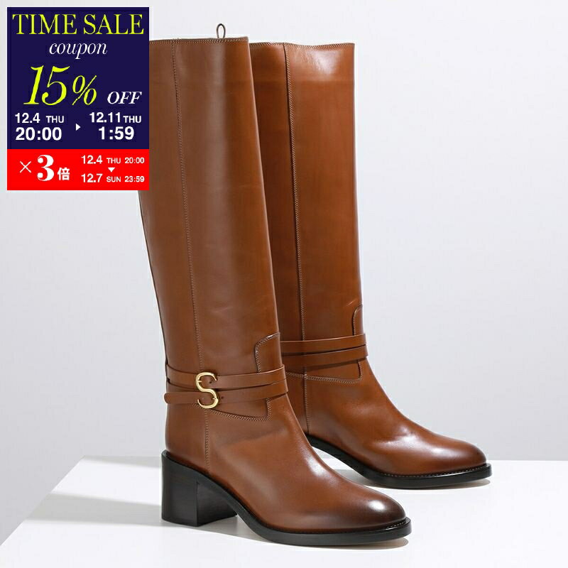 【15％OFFクーポン対象・12/4-20時～】SARTORE サルトル ロングブーツ SR440404 SR440401 レディース レザー バックル シューズ チャンキーヒール 靴 カラー2色【cp_fifte】