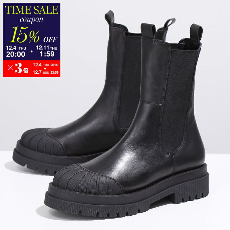 QUSHELI クシェリ ショートブーツ 38122 レディース レザー サイドゴア チェルシーブーツ 靴 1-BLACK【cp_fifte】