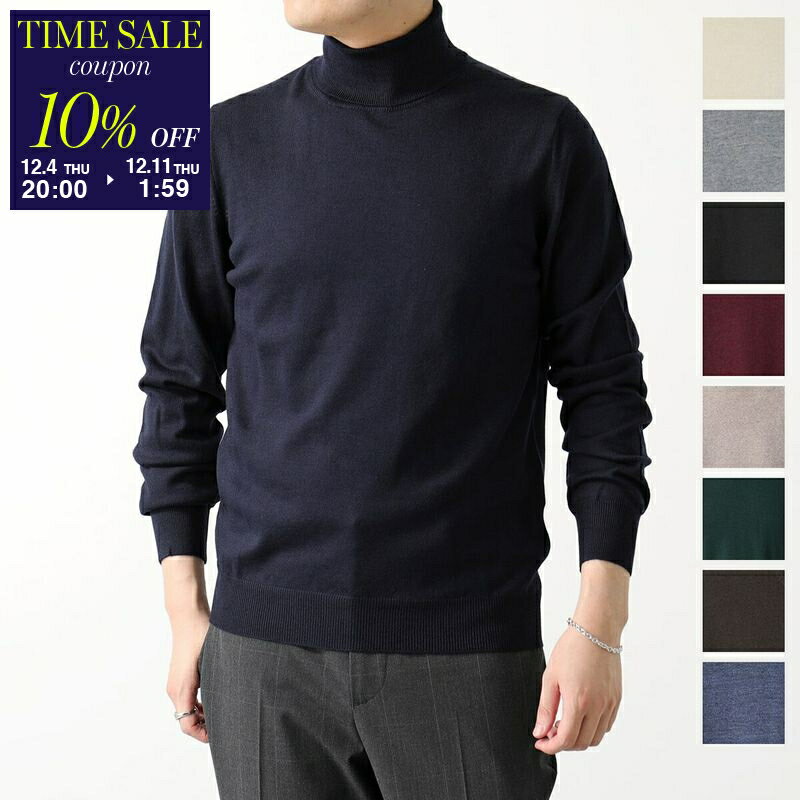 【10％OFFクーポン対象・12/4-20時～】GRAN SASSO グランサッソ ニット 55157 14290 メンズ タートルネック 長袖 ハイゲージ 12ゲージ 12G メリノウール 無地 カラー13色【cp_ten】