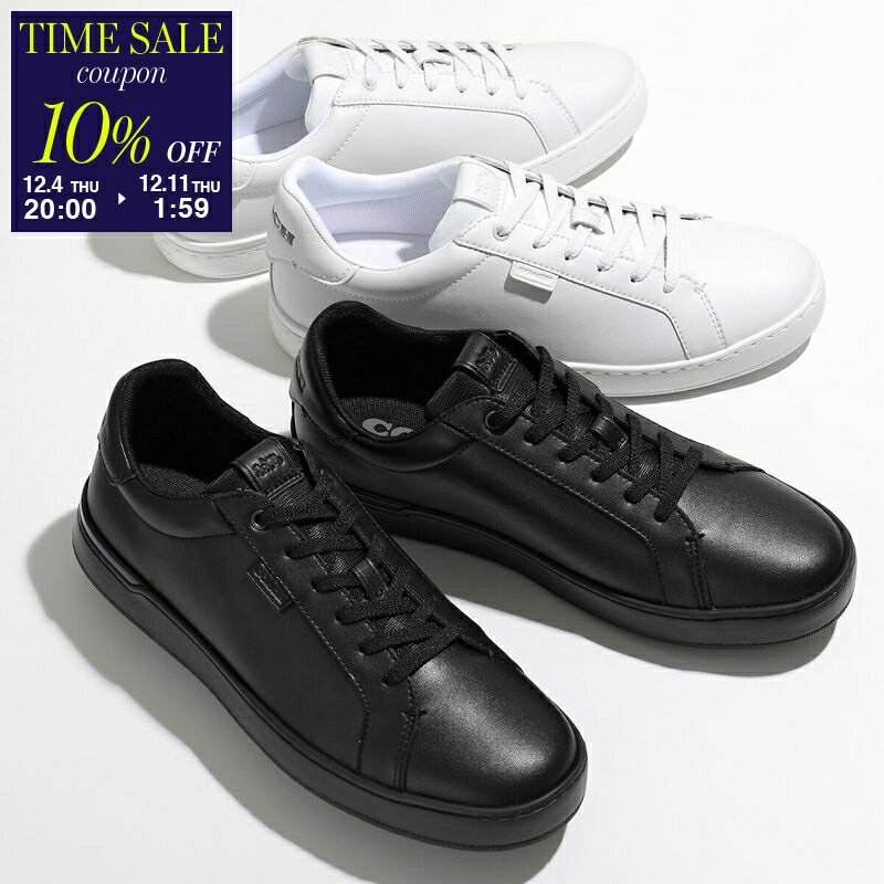 【10％OFFクーポン対象・12/4-20時～】COACH コーチ スニーカー C8874 メンズ ローライン ロー トップ レザー ロゴ 軽量 ワイズD シュ